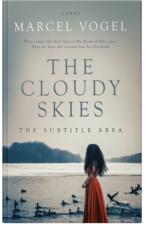 Front view of Premade Fantasy Book Cover - Mist Gray