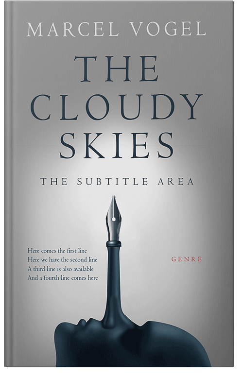 Front view of Premade Surreal Book Cover - Silver Sand