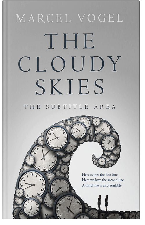 Front view of Premade Health & Mind & Body Book Cover - Silver