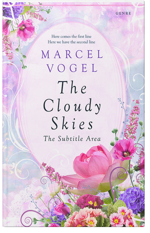 Front view of Premade Poetry Book Cover - Amour