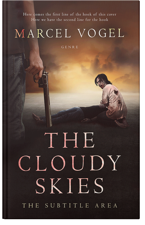 Front view of Premade Horror Book Cover - Tan