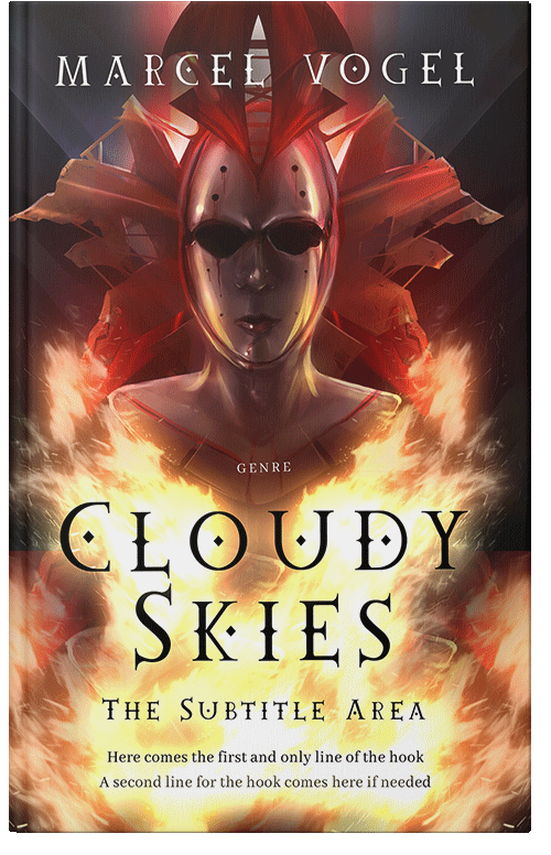 Front view of Premade Fantasy Book Cover - Burnt Umber