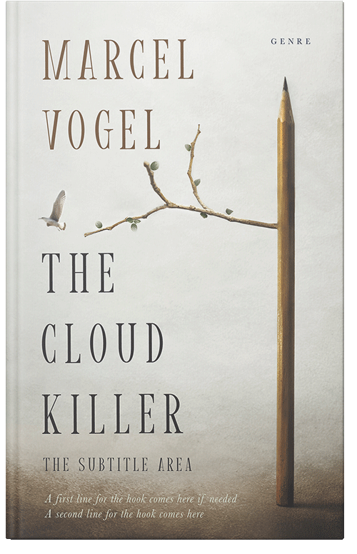 Front view of Premade Abstract Book Cover - Cararra