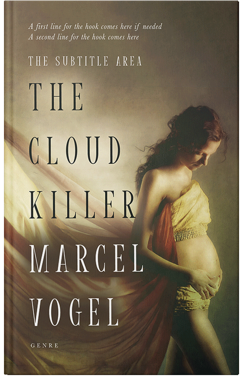 Front view of Premade Abstract Book Cover - Tobacco Brown