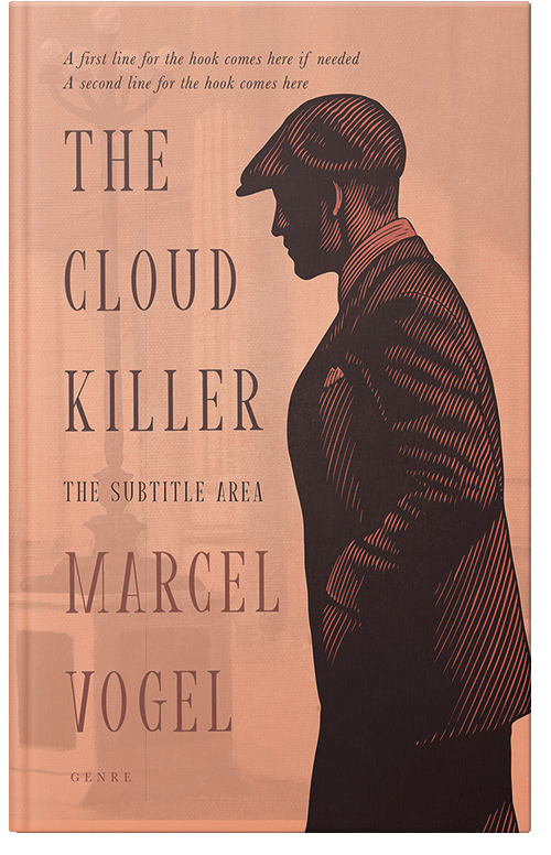 Front view of Premade Historical Book Cover - Cocoa Brown