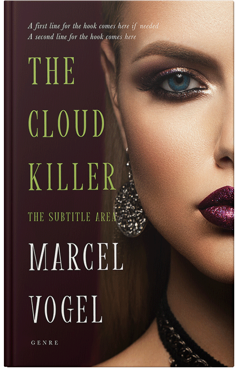 Front view of Premade Abstract Book Cover - Tan