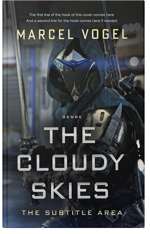 Front view of Premade Science Fiction Book Cover - Shark