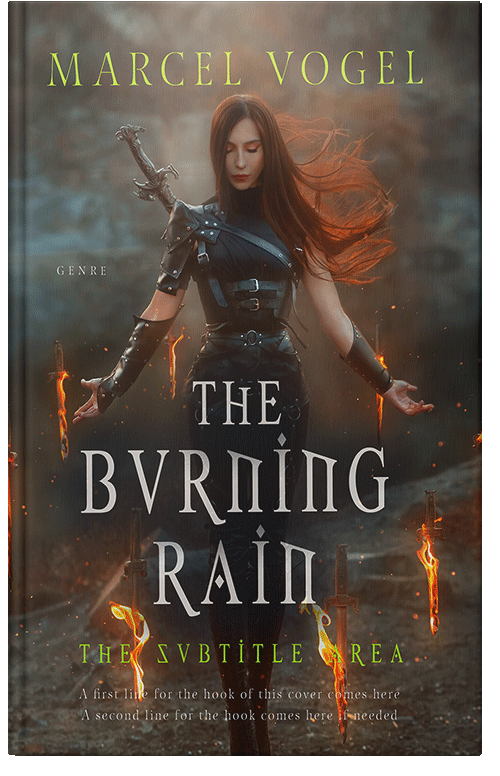 Front view of Premade Fantasy Book Cover - Taupe