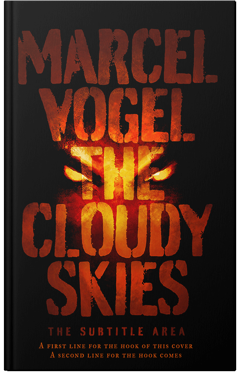 Front view of Premade Horror Book Cover - Fire