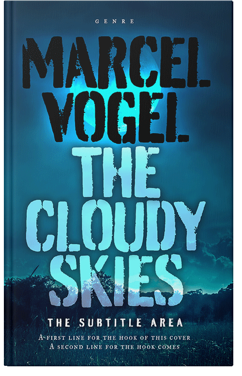 Front view of Premade Apocalyptica Book Cover - Teal Blue