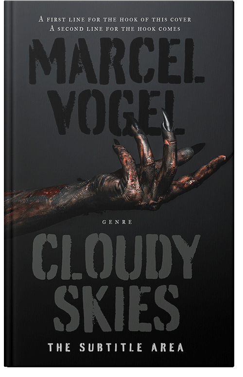 Front view of Premade Apocalyptica Book Cover - Shark