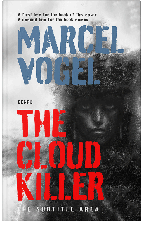 Front view of Premade Fantasy Book Cover - Shark