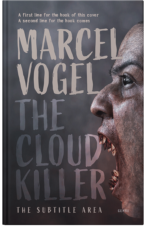 Front view of Premade Horror Book Cover - Ship Gray