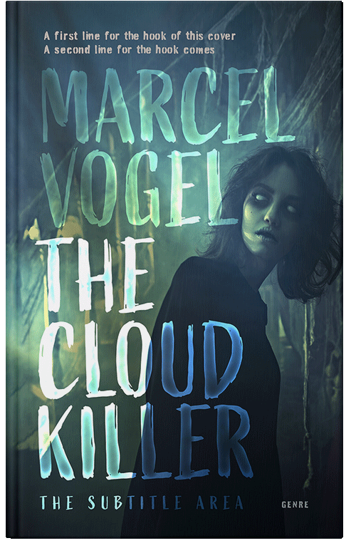 Front view of Premade Horror Book Cover - Te Papa Green