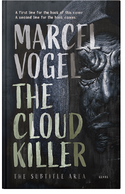 Front view of Premade Horror Book Cover - Shark