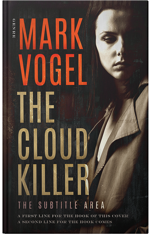 Front view of Premade Mystery & Thriller & Suspense Book Cover - Antique Brass