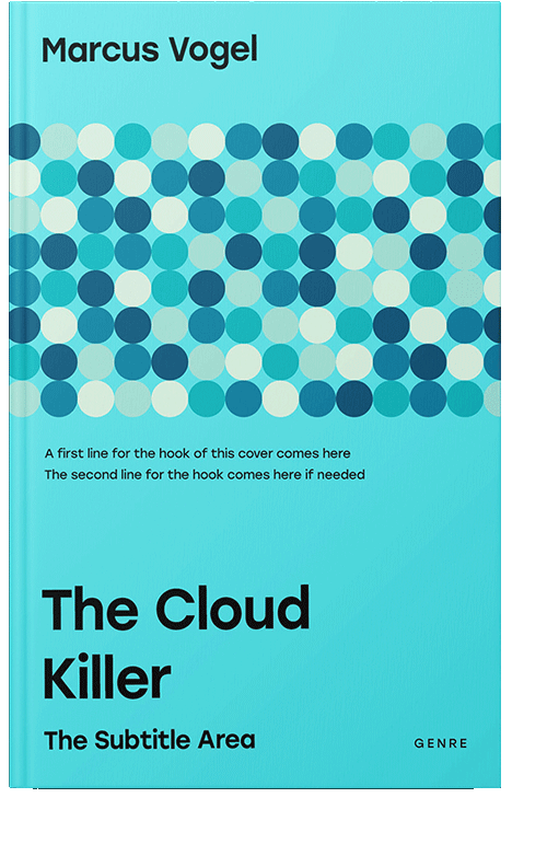 Front view of Turquoise Blue #24548 - Premade Business Book Cover | BookCoverZone