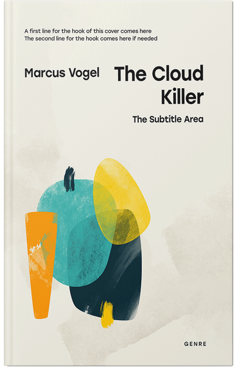 Front view of Premade Abstract Book Cover - Merino