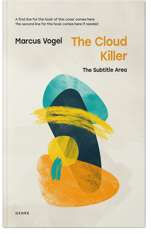 Front view of Premade Abstract Book Cover - White Rock