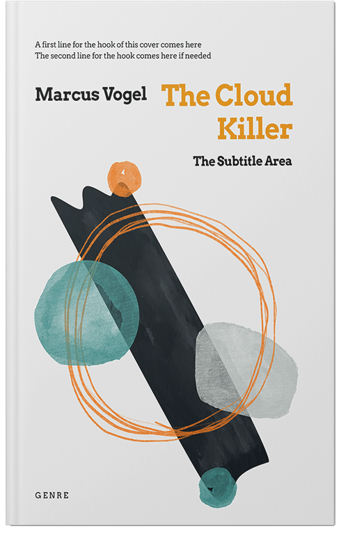 Front view of Premade Abstract Book Cover - Outer Space