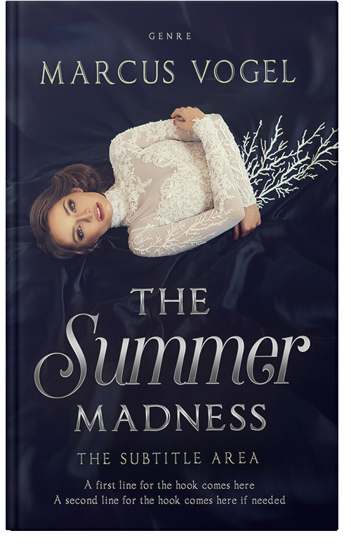 Front view of Premade Romance Book Cover - Soft Amber