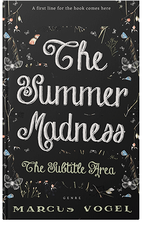 Pre Made Book Cover Swirl