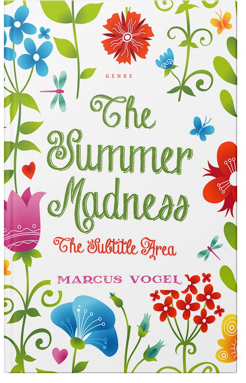 Front view of Premade Poetry Book Cover - Alto