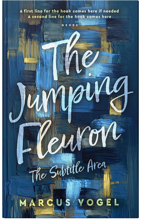 Front view of Premade Abstract Book Cover - Blue Dianne