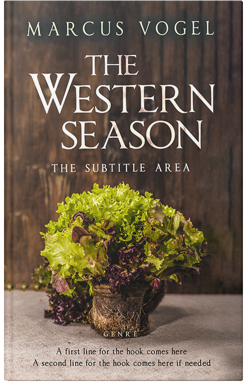 Front view of Premade Cookbooks & Food & Wine Book Cover - English Walnut