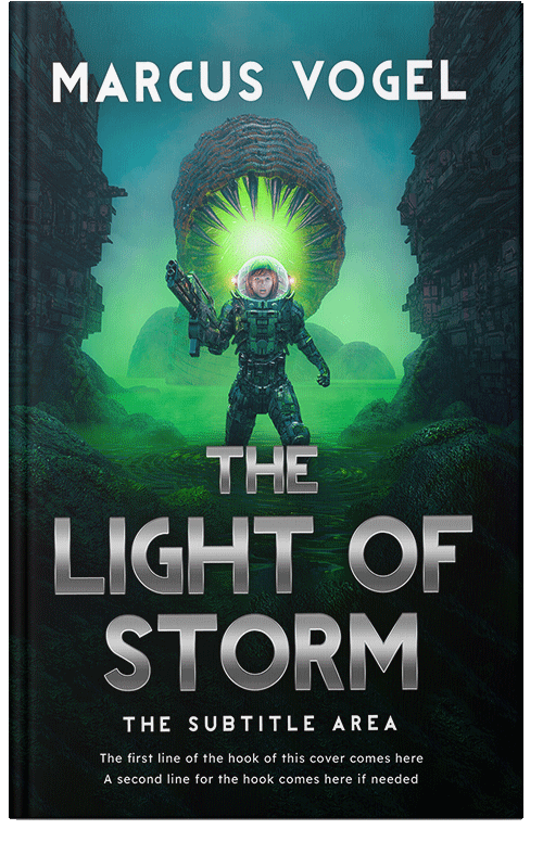 Front view of Premade Science Fiction Book Cover - Black Bean