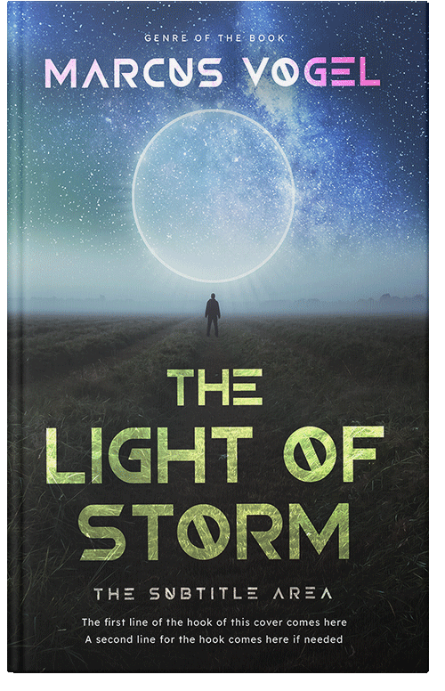 Front view of Premade Science Fiction Book Cover - Powder Ash