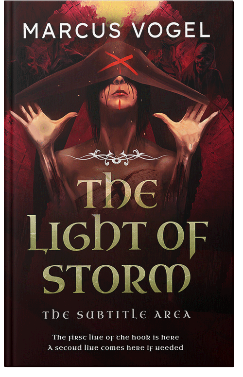 Front view of Premade Fantasy Book Cover - Graphite