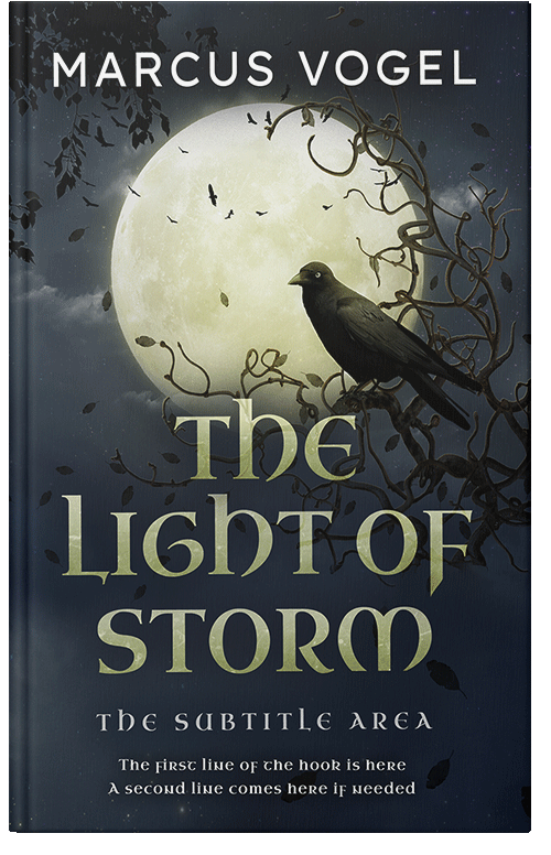 Front view of Premade Fantasy Book Cover - Green Mist