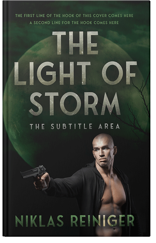 Front view of Premade Action & Adventure Book Cover - Log Cabin