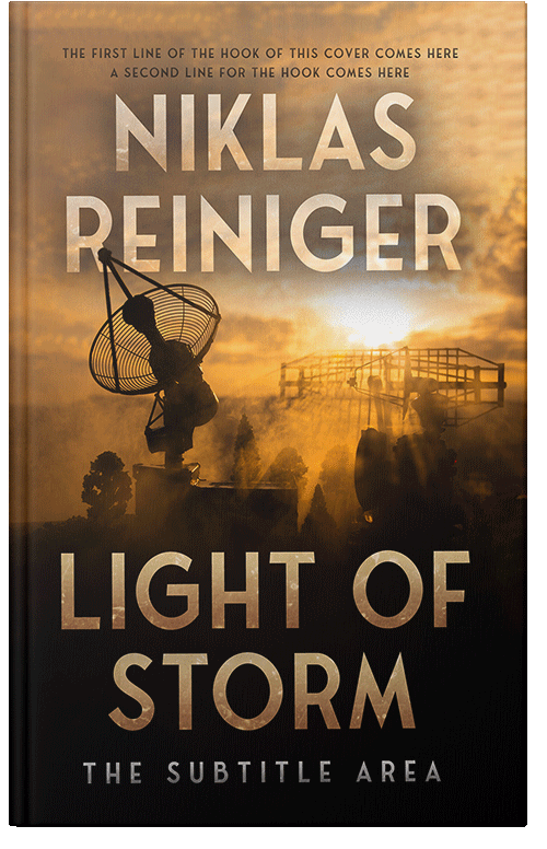 Front view of Premade Action & Adventure Book Cover - Coffee Bean