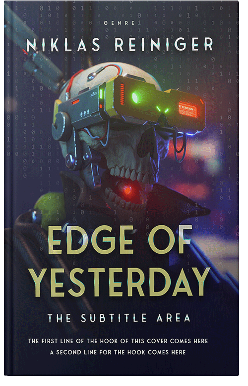 Front view of Premade Science Fiction Book Cover - Steel Gray