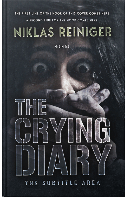 Front view of Premade Horror Book Cover - Shark