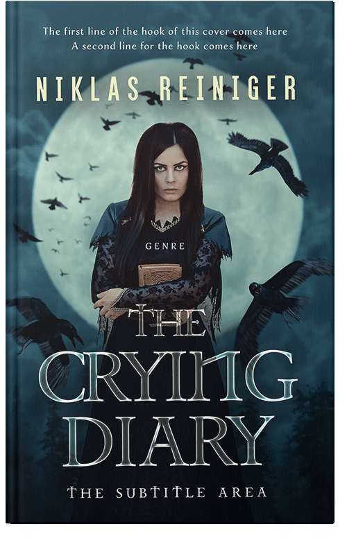 Front view of Premade Horror Book Cover - Opal