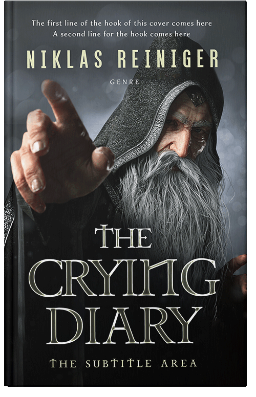 Front view of Premade Fantasy Book Cover - Shark