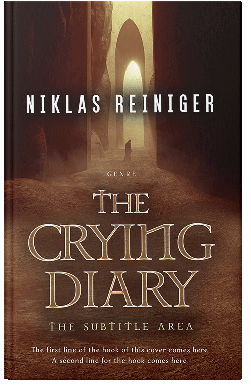 Front view of Premade Fantasy Book Cover - Brown Derby