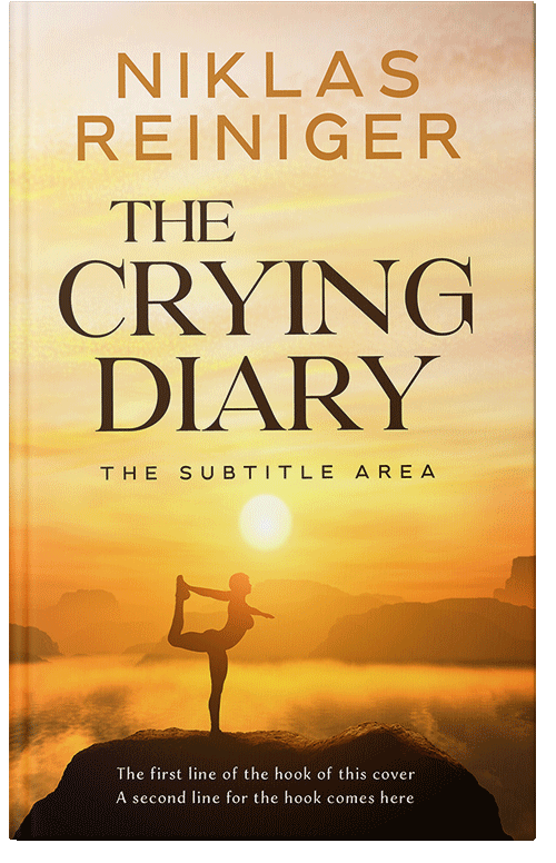 Front view of Premade Health & Dieting & Fitness Book Cover - Peach Yellow