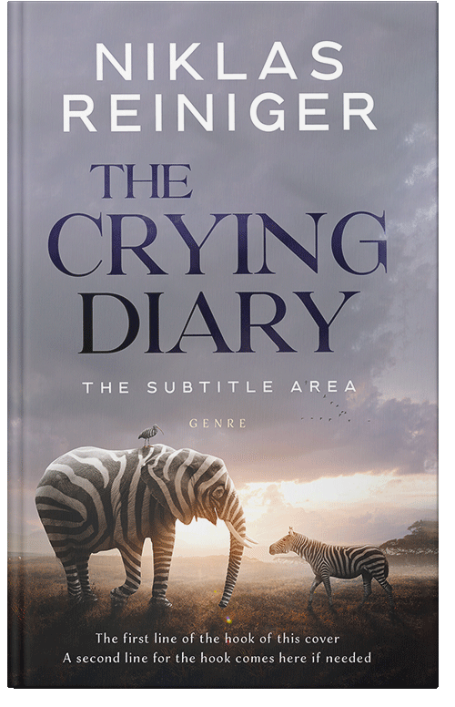 Front view of Premade Abstract Book Cover - Mountain Mist