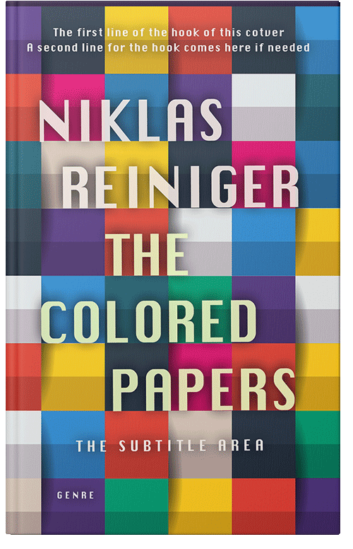 Front view of Premade Abstract Book Cover - Moon Mist