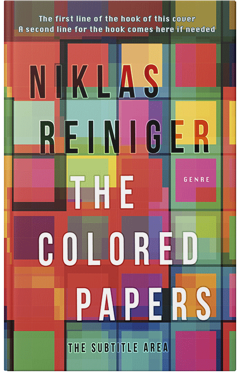 Front view of Premade Abstract Book Cover - Chestnut Rose