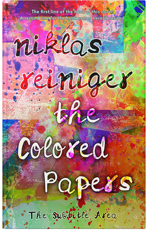 Front view of Premade Abstract Book Cover - Vanilla