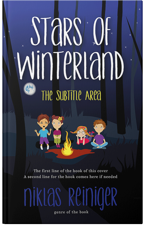 Front view of Premade Children's Book Cover - Black