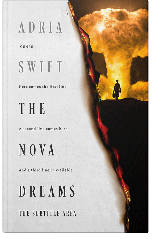 Front view of Premade Apocalyptica Book Cover - Crowshead