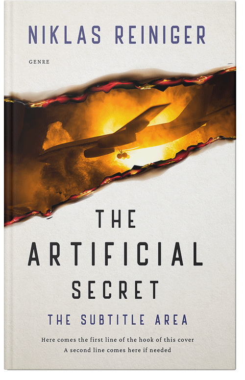 Front view of Premade Action & Adventure Book Cover - Cedar