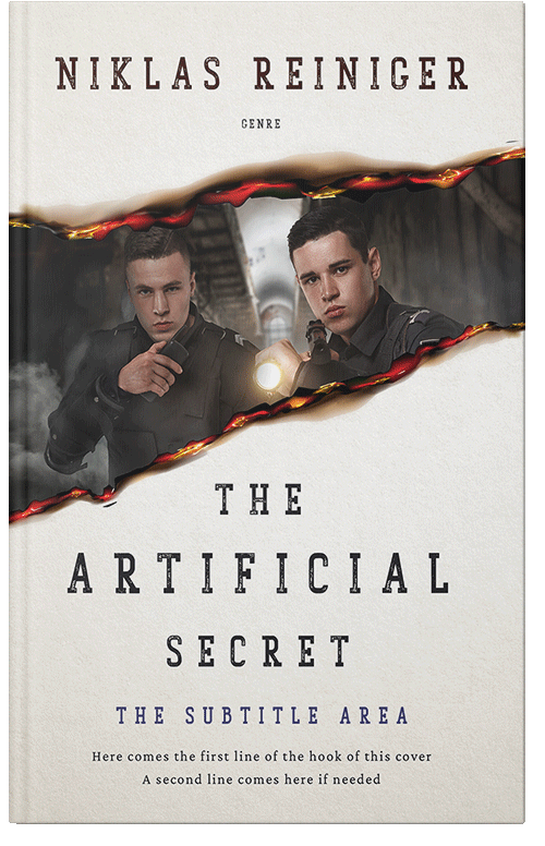 Front view of Premade Action & Adventure Book Cover - Pampas