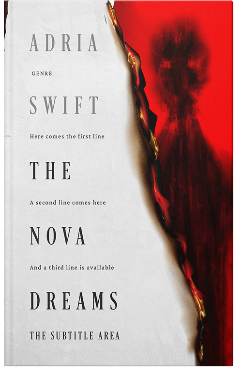 Front view of Premade Apocalyptica Book Cover - Aubergine